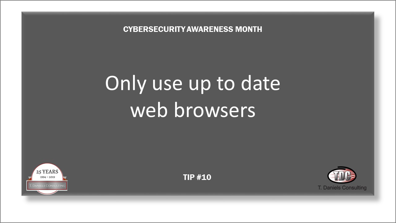 Cyber Security Awareness Month Tip #10