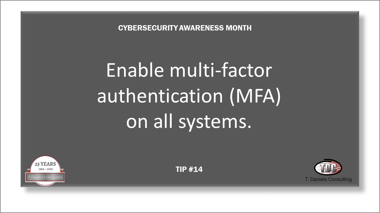 Cyber Security Awareness Month Tip #14