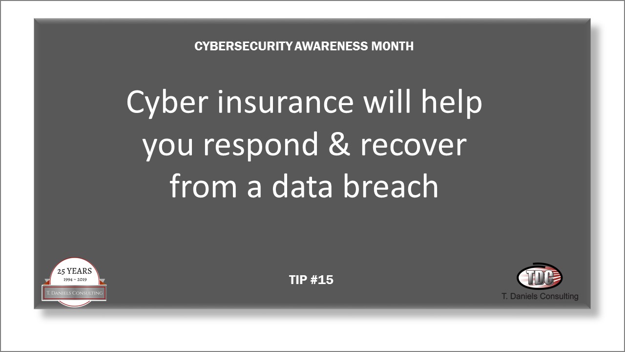 Cyber Security Awareness Month Tip #15