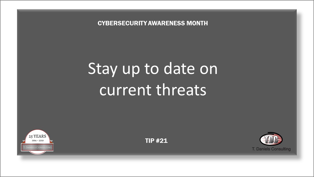 Cyber Security Awareness Month Tip #21