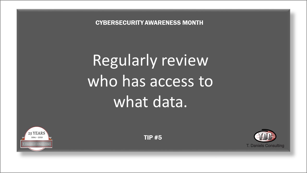 Cyber Security Awareness Month Tip #5