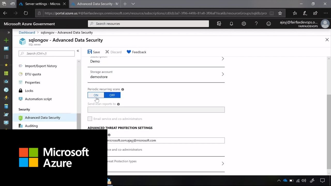 Security with Azure SQL Database in Azure Government | T. Daniels ...